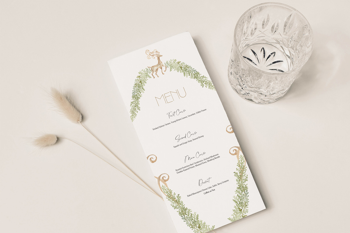 Watercolor Clipart - ROYAL CHRISTMAS, a Decorative Illustration by Beigetime (Photo 10 of 15)