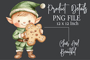 Whimsical Christmas Elf Clipart, an Illustration by Rose Art (Thumbnail 4 of 4)