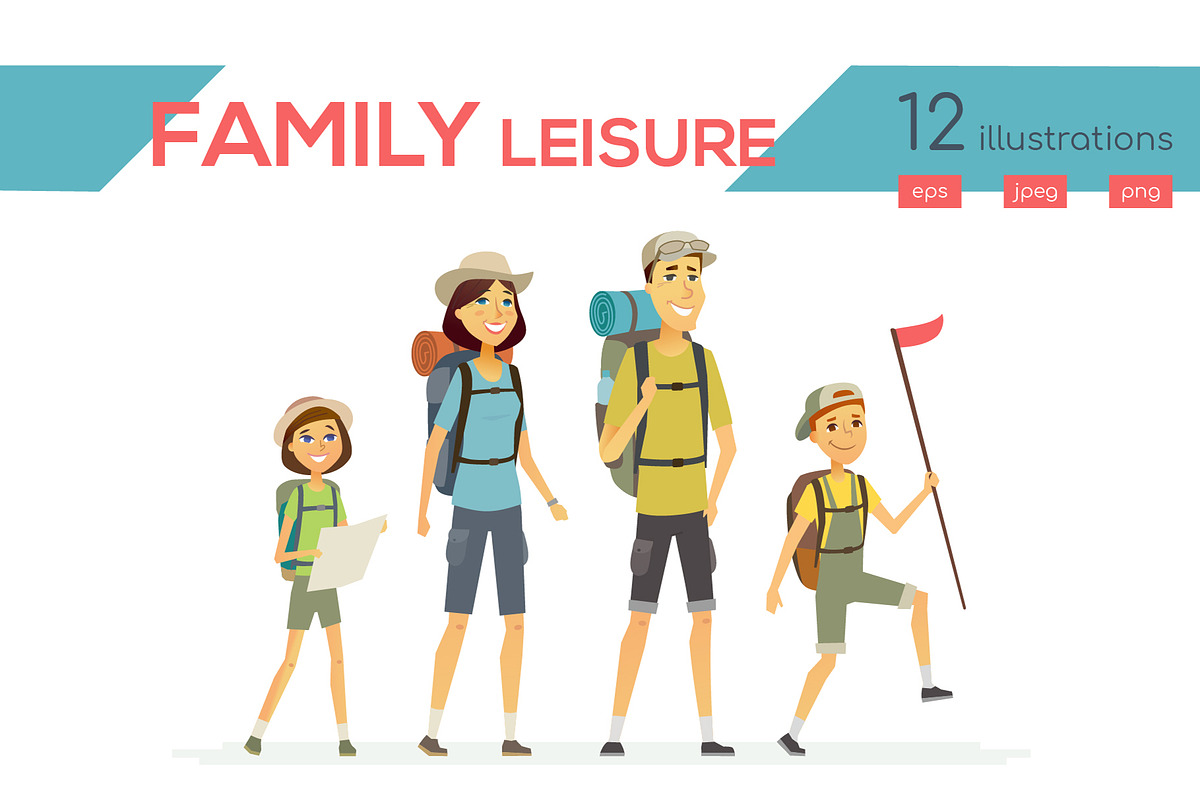 Family leisure set of illustrations, an Education Illustration by Boyko Pictures (Photo 1 of 8)