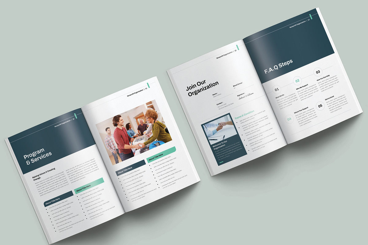 Nonprofit Org. Brochure Template, a Brochure Template by NorthPeak (Photo 6 of 10)