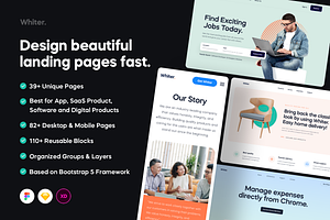 Whiter - Landing Page UI Kit