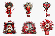 watercolor soft love clipart, an Illustration by CreationArt (Thumbnail 4 of 5)