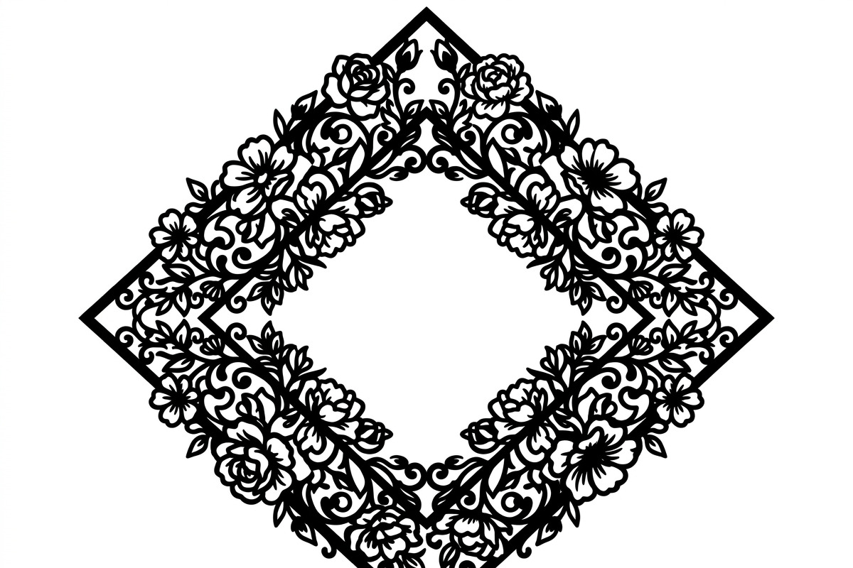 60 Romantic Diamond Wall Floral, a Decorative Illustration by Amazin_art (Photo 24 of 45)