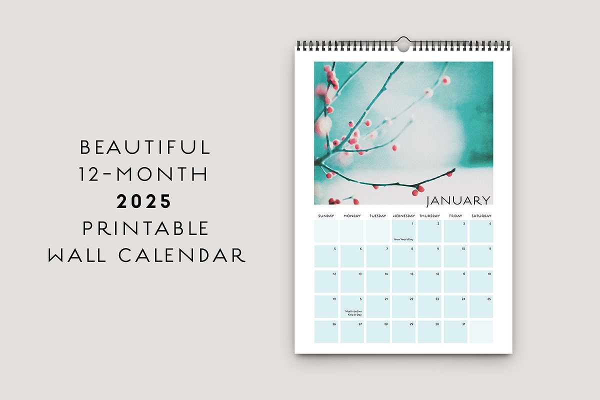 2025 Printable Wall Calendar, a Stationery Template by Definitely Pink (Photo 1 of 5)