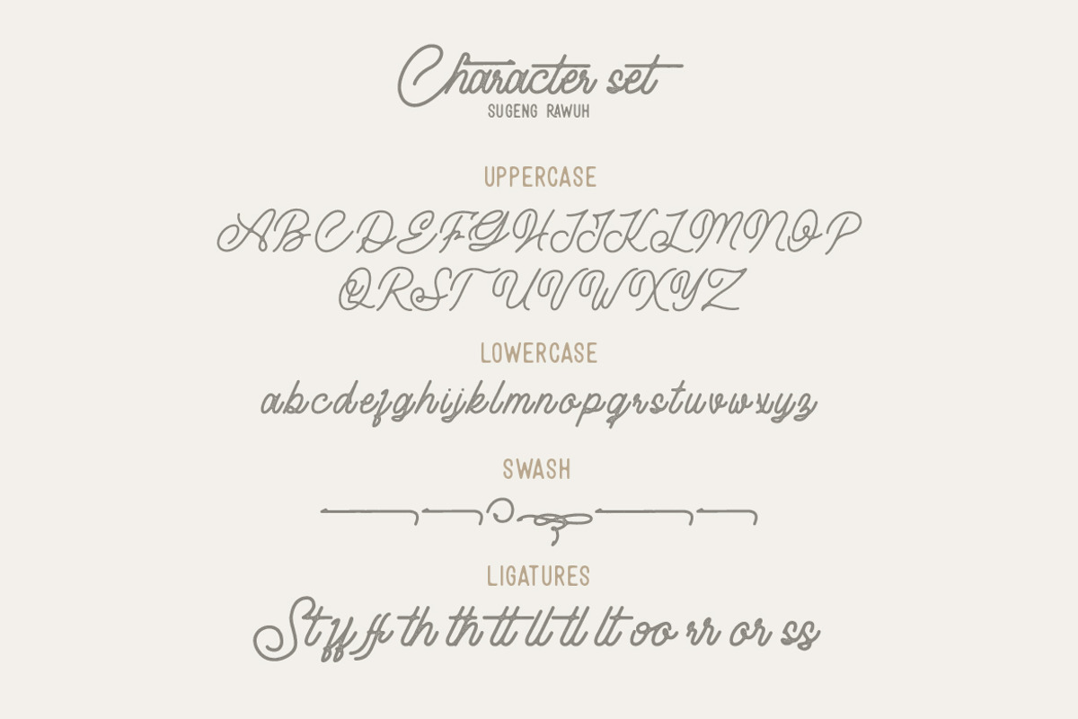 Sugeng Rawuh Monoline Retro, a Sans Serif Font by Creatype Studio (Photo 9 of 9)