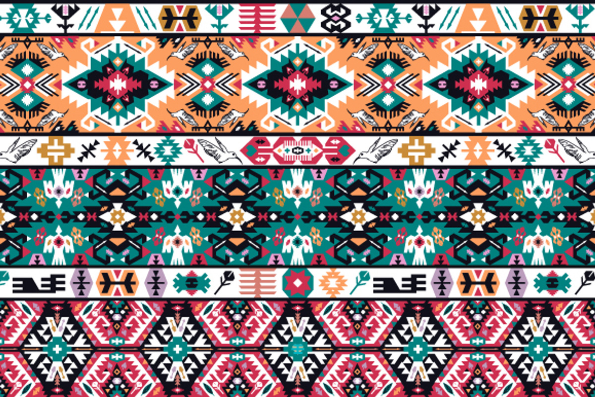 Collection Bright Aztec Patterns, a Pattern Graphic by tomuato (Photo 3 of 5)