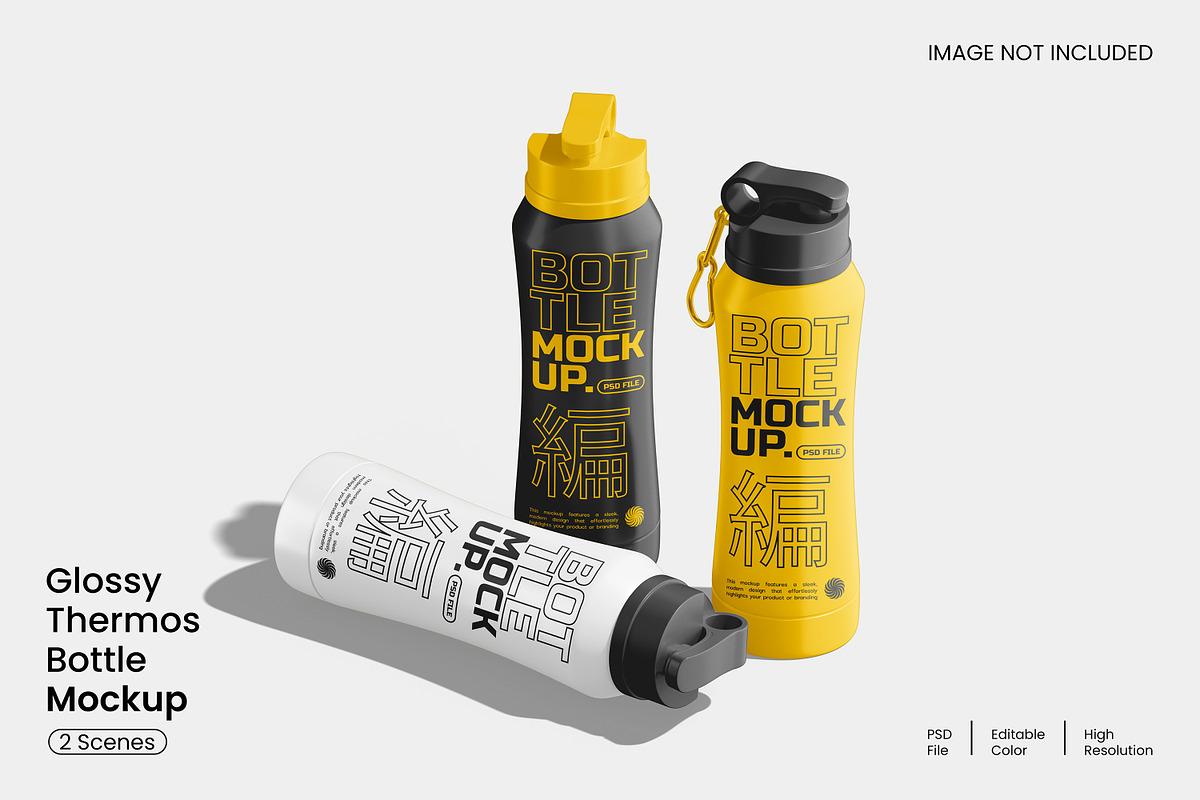 Thermos Bottle Mockup, a Packaging Mockup by Unerispace (Photo 1 of 3)