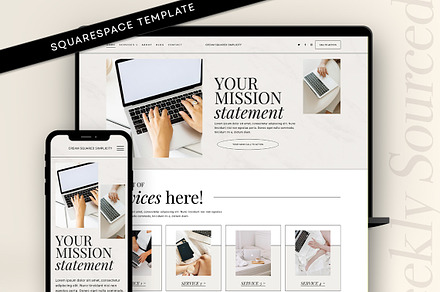 Neutral Squarespace Service Template, a Squarespace Template by Template Twist Shop