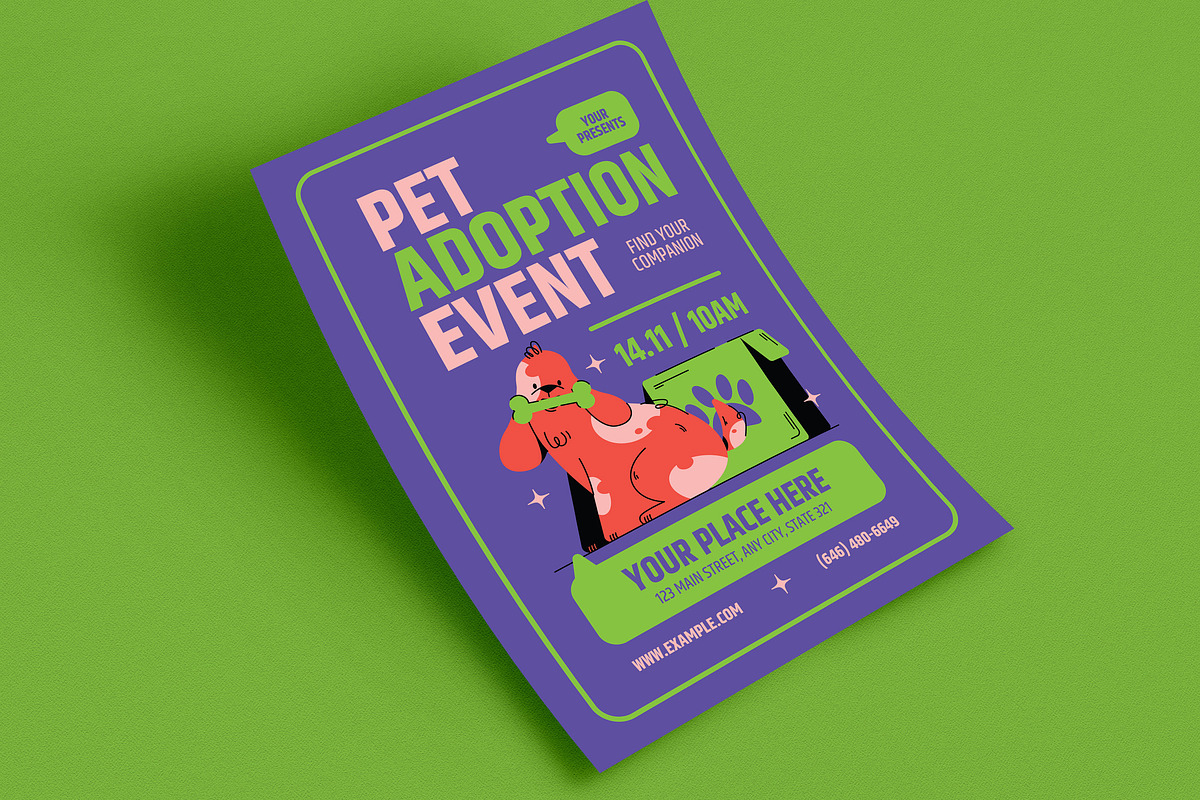 Modern Pet Adoption Event Flyer, a Flyer Template by Guuver (Photo 3 of 3)