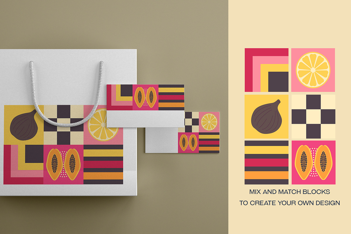 Geometric Retro Fruit Poster creator, an Object Graphic by Sofico (Photo 4 of 18)