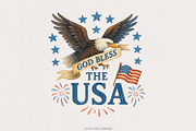 God Bless America PNG, 4th of July, an Illustration by SharpMarketplace (Thumbnail 1 of 9)
