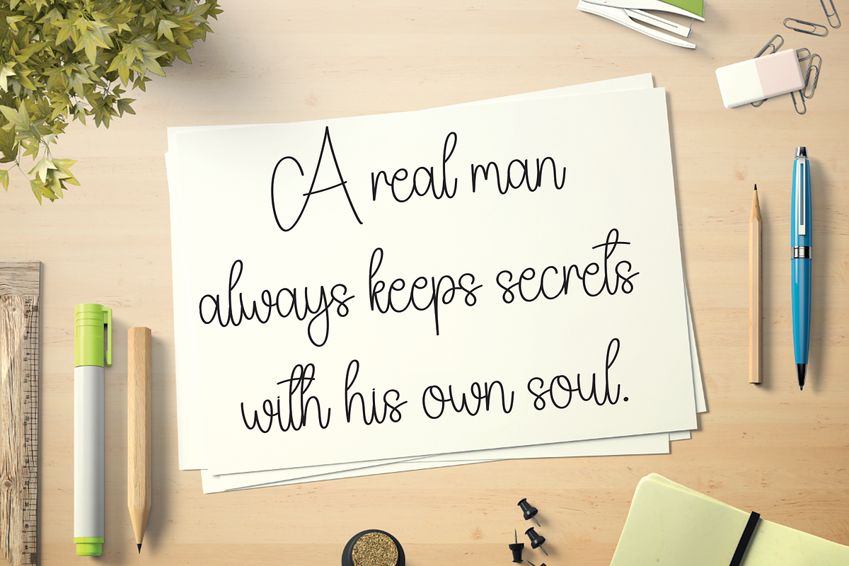 Notebook | Script Font, a Handwritten Font by Scratchones (Photo 4 of 8)