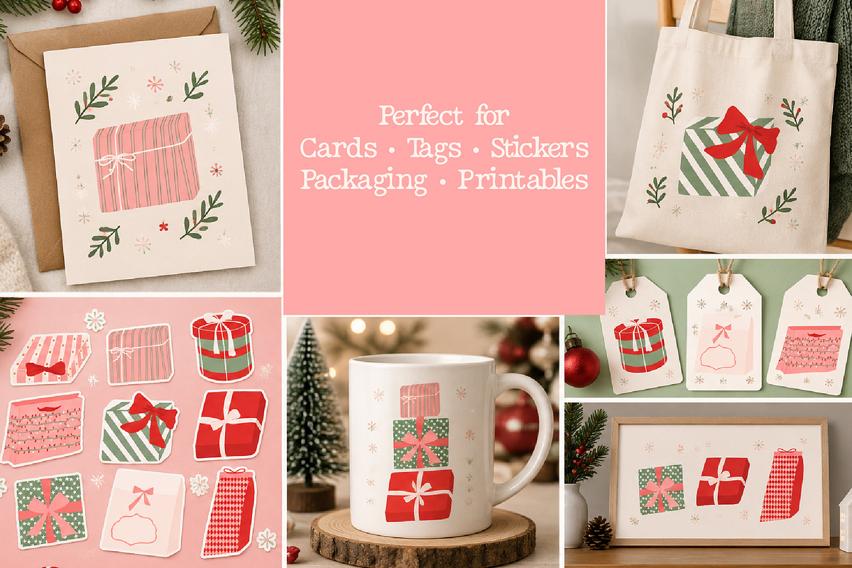 Christmas Gift Box Collection, an Object Illustration by OREHOVKA (Photo 3 of 3)