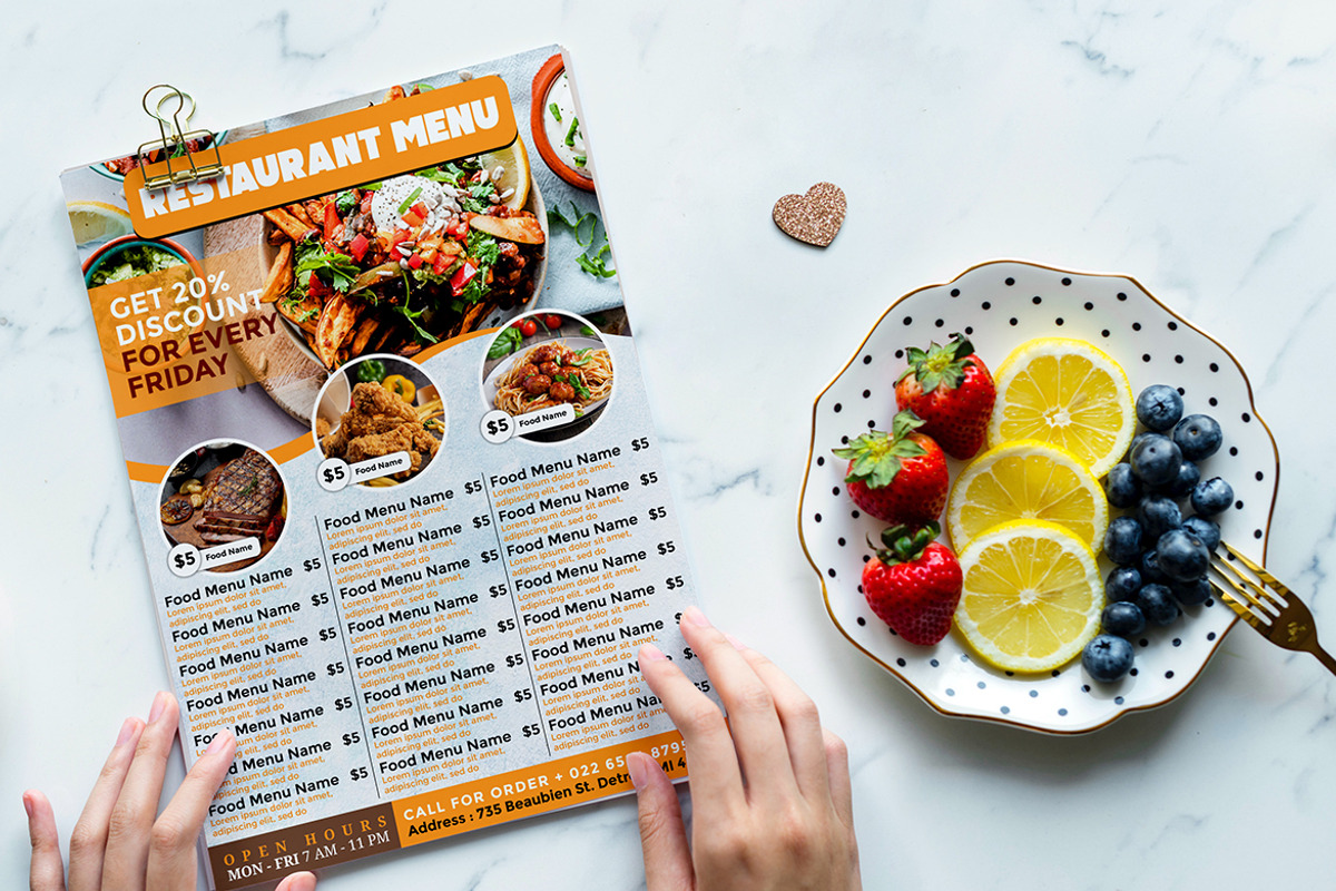Flyer Menu, a Flyer Template by imadeDesign (Photo 2 of 3)
