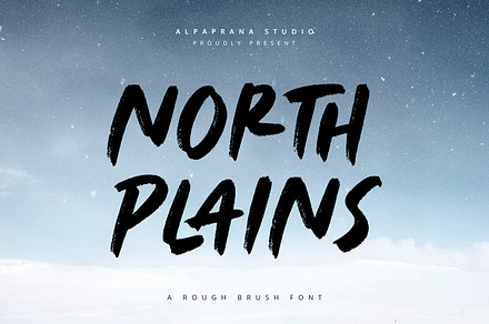 North Plains - Rough Brush Font, a Handwritten Font by Alpaprana