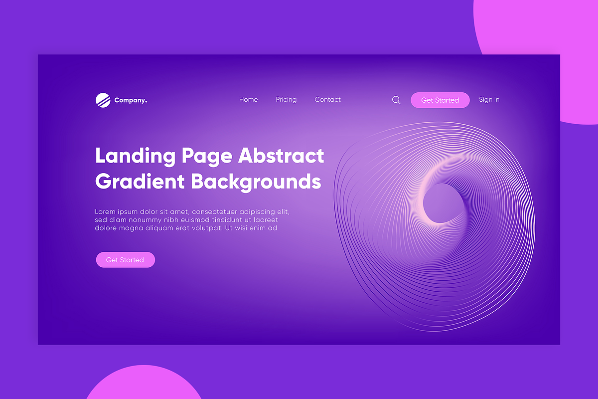 20 Futuristic Vector Web Designs, a Landing Page Template by QASO (Photo 8 of 11)