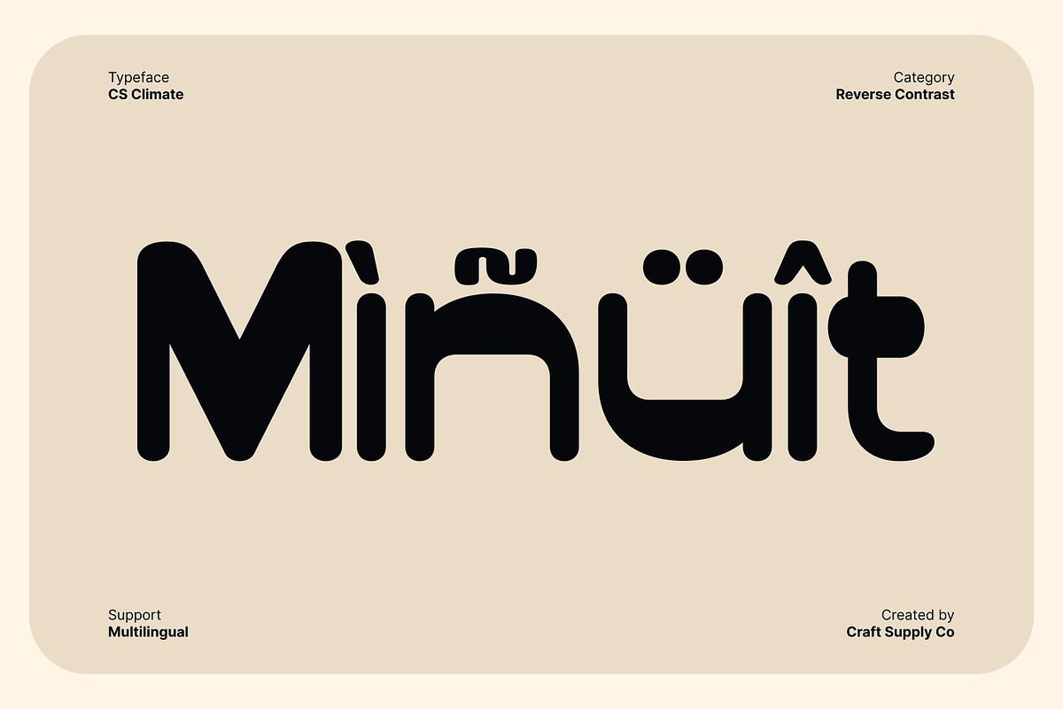CS Climate – Reverse Contrast Font, a Sans Serif Font by Craft Supply Co. (Photo 6 of 8)
