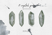 Crystals Gems Watercolor, a Texture Illustration by Maria's little shop (Thumbnail 3 of 7)
