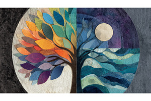 In a vibrant paper arts collage, a, an Abstract Photo by ZinetroN