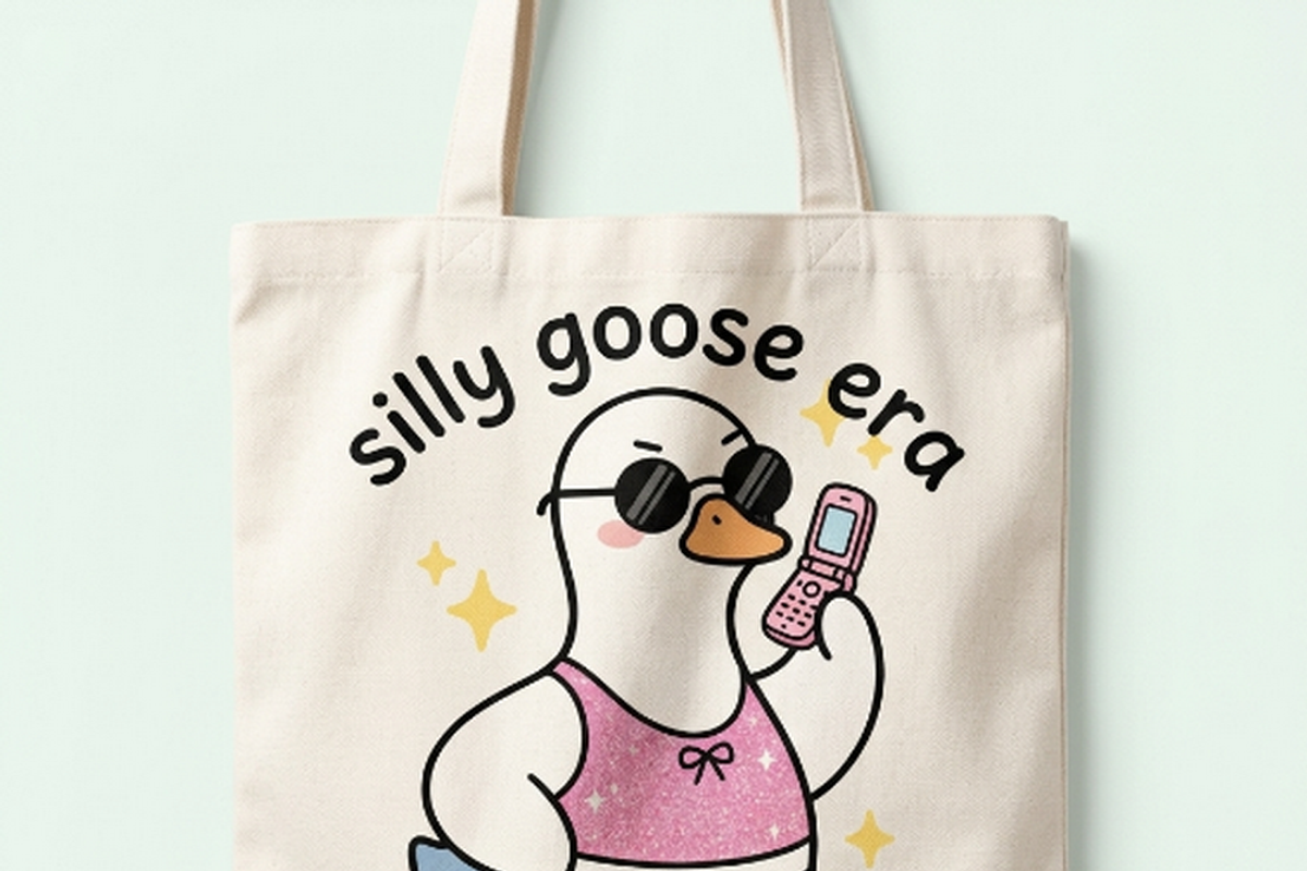 Silly Goose Era Y2K T-Shirt PNG, a Shirt Mockup by Vector Stall (Photo 10 of 15)