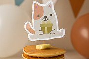 Cats Birthday Clipart Set, an Animal Illustration by Palau (Thumbnail 6 of 10)