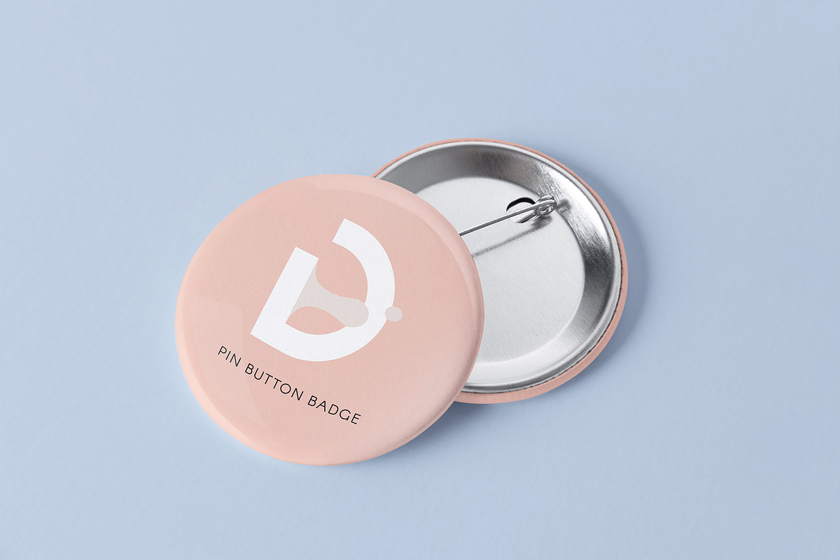 Button Badge Mockup, a Print Template by Graphicnugget (Photo 1 of 7)