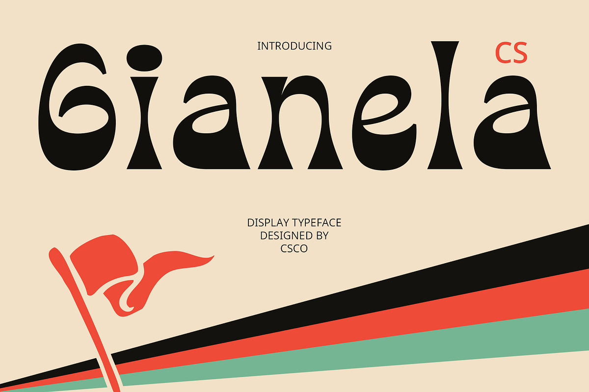 CS Gianela – Reverse Contrast Font, a Sans Serif Font by Craft Supply Co. (Photo 1 of 8)