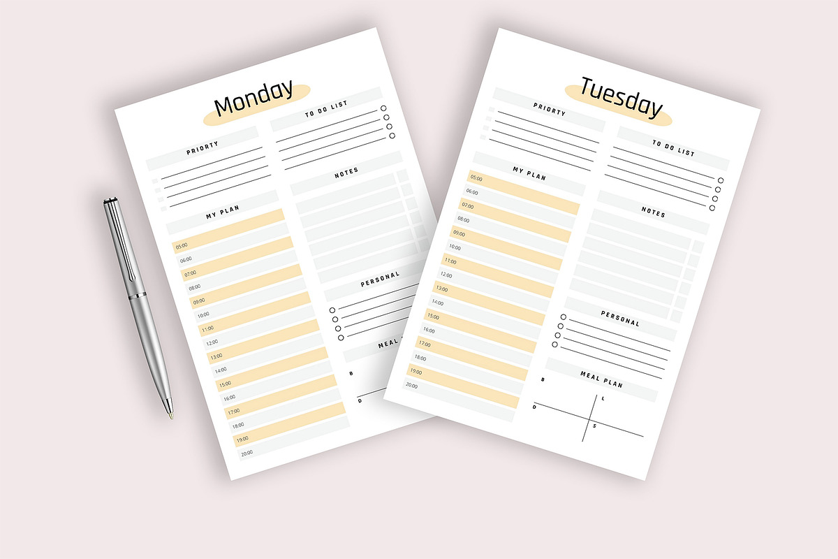 Canva Ultimate Daily Planner Pack, a Stationery Template by Design Zone