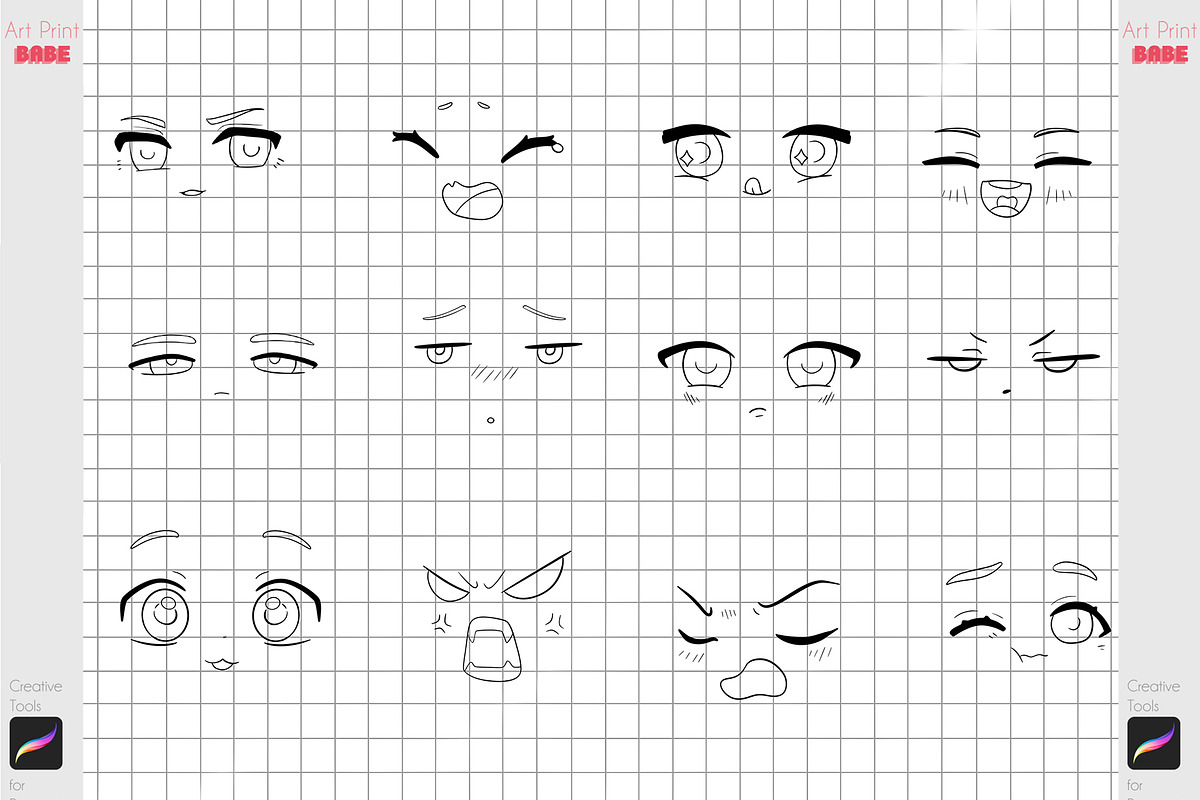 Procreate Chibi Maker Beginner Brush, a Brush Add-On by ArtPrintBabe