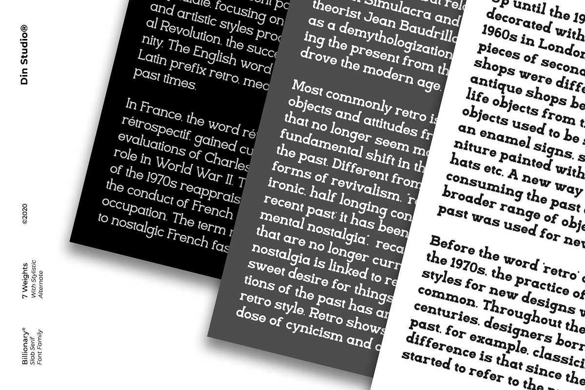 Billionary, a Slab Serif Font by din-studio.com (Photo 7 of 11)