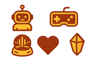 Colorful digital icons featuring a, a Technology Illustration by ZinetroN