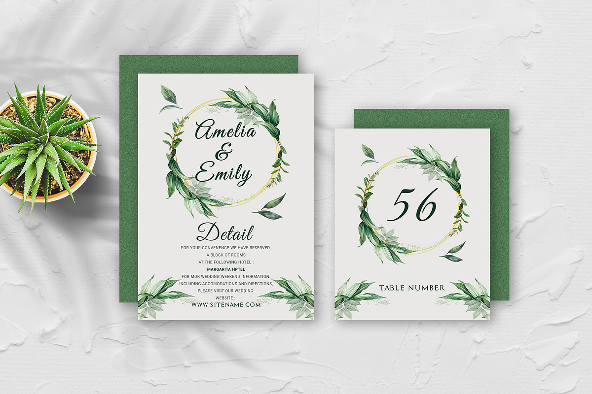 Wedding Invitation Template Set, an Invitation Template by Artphic (Photo 4 of 5)