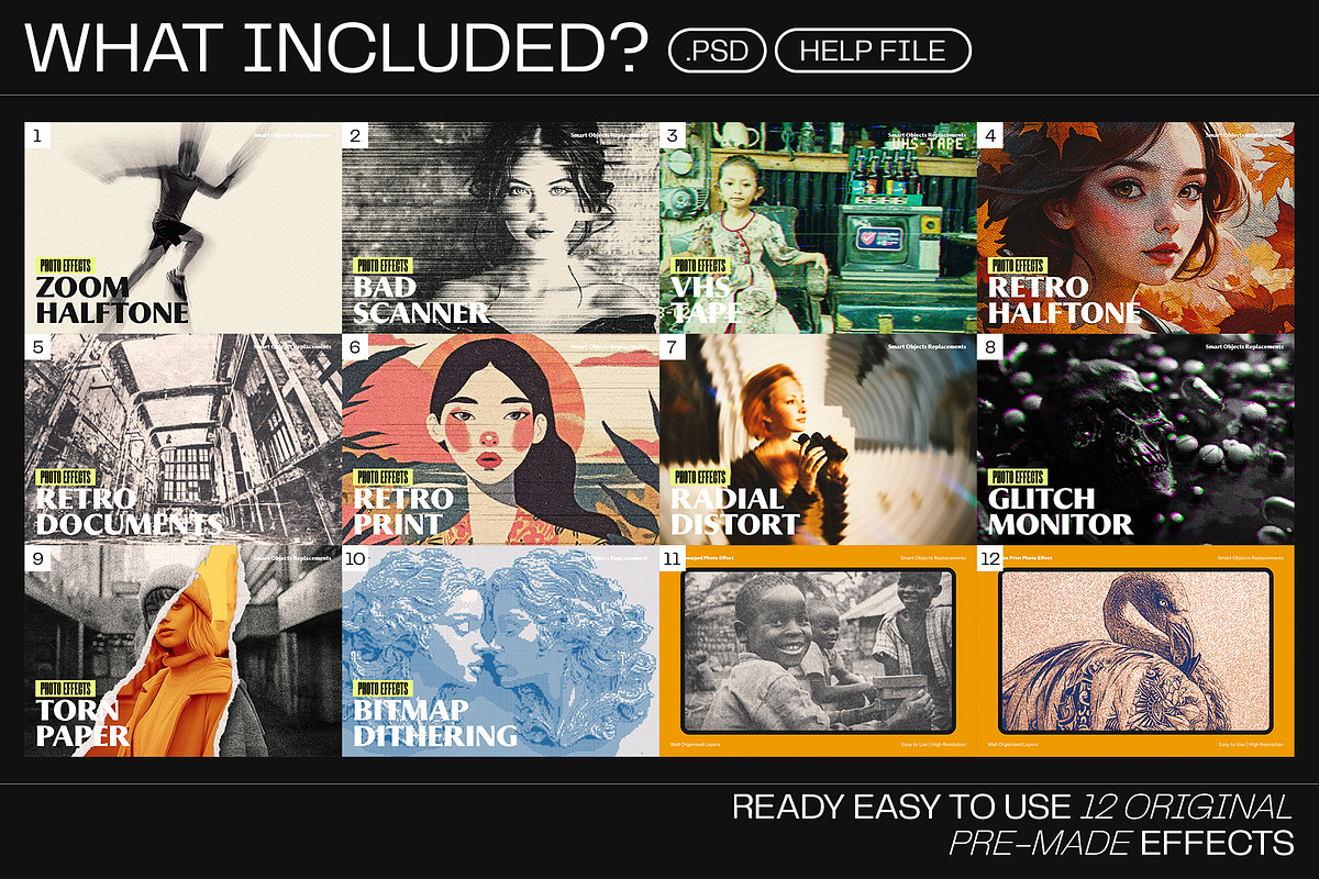12 Photo Effect Templates, a Layer Style Add-On by iDoodle Studio (Photo 2 of 6)