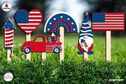 Patriotic Garden Stackes Bundle, a Decorative Illustration by svgocean (Thumbnail 1 of 14)