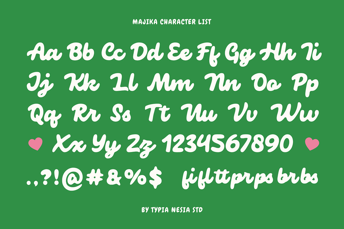 Majika - Bold Retro Brush Lettering, a Handwritten Font by Typia Nesia (Photo 11 of 11)