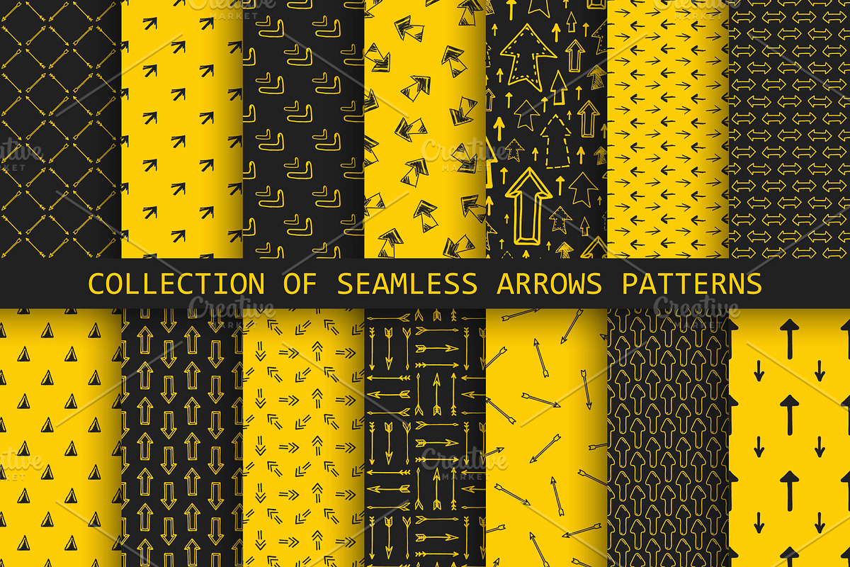 Hand drawn arrows patterns, a Pattern Graphic by ExpressShop (Photo 1 of 3)