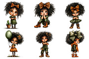 Quirky Grumpy Black Girl Clipart PNG, a Seasonal Illustration by CitraGraphics (Thumbnail 3 of 4)