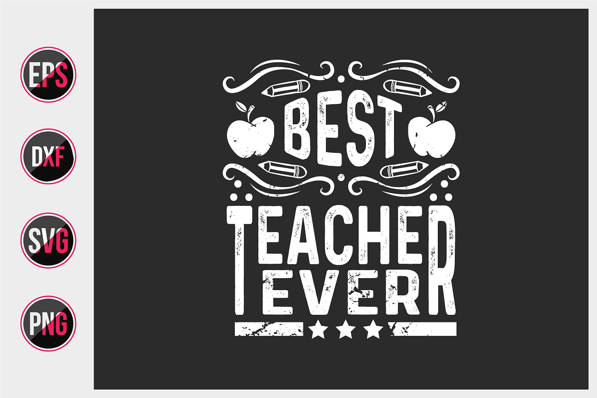 Teacher typographic svg bundle., a Graphic by Uniquesvg99 (Photo 2 of 16)