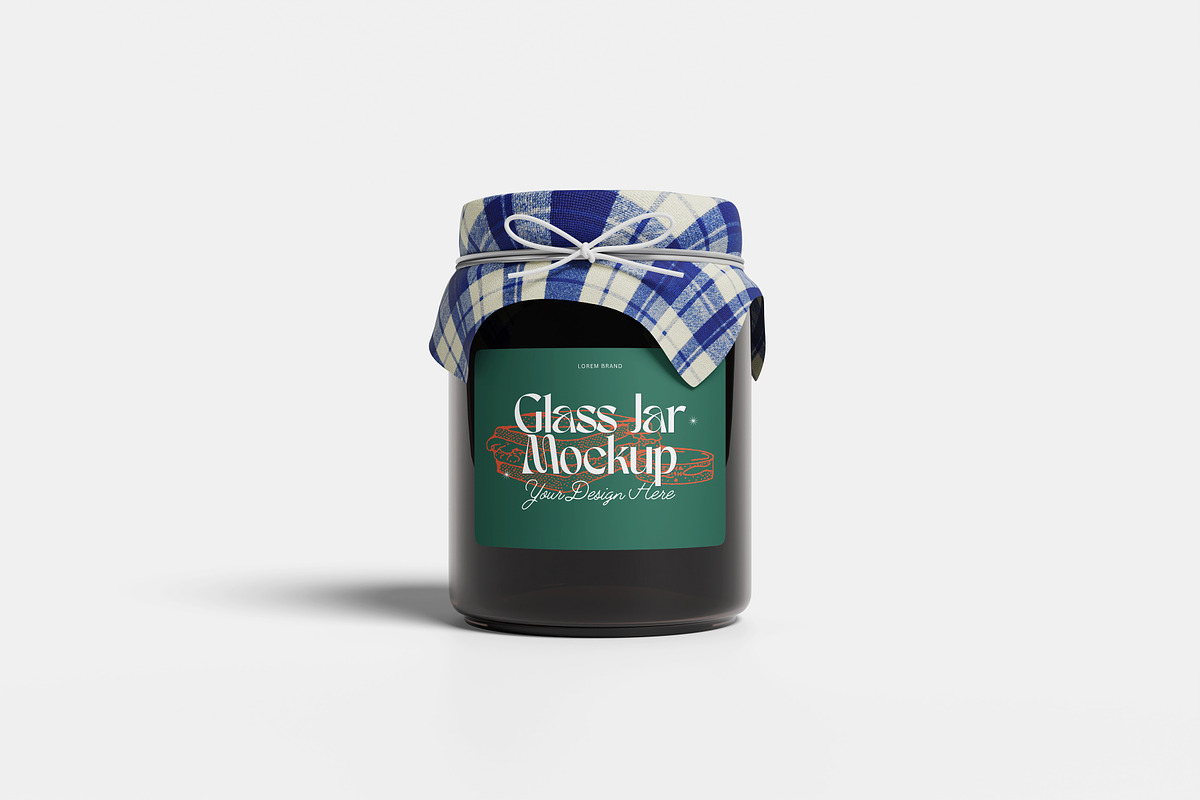Glass Jar Mockup, a Packaging Mockup by Hazzpro_Std (Photo 2 of 5)