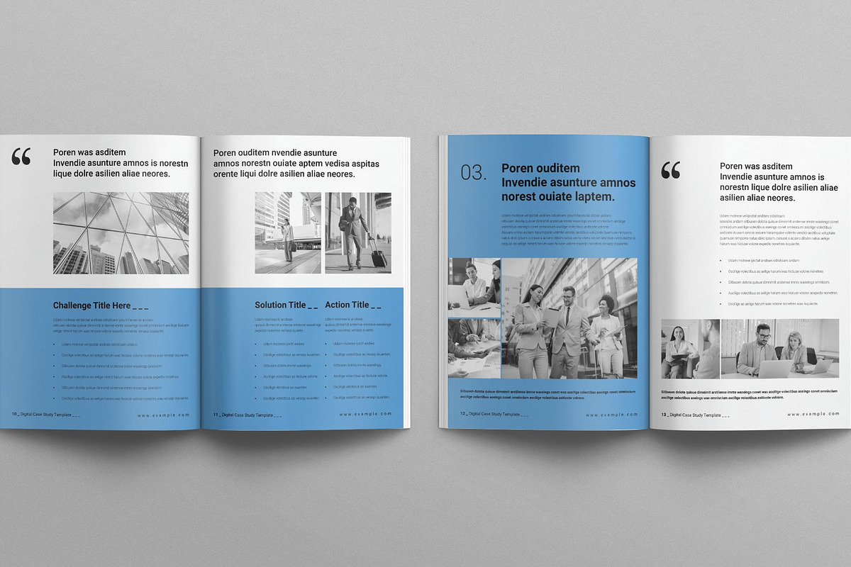 Digital Case Study Booklet Template, a Brochure Template by TemplatesForest
