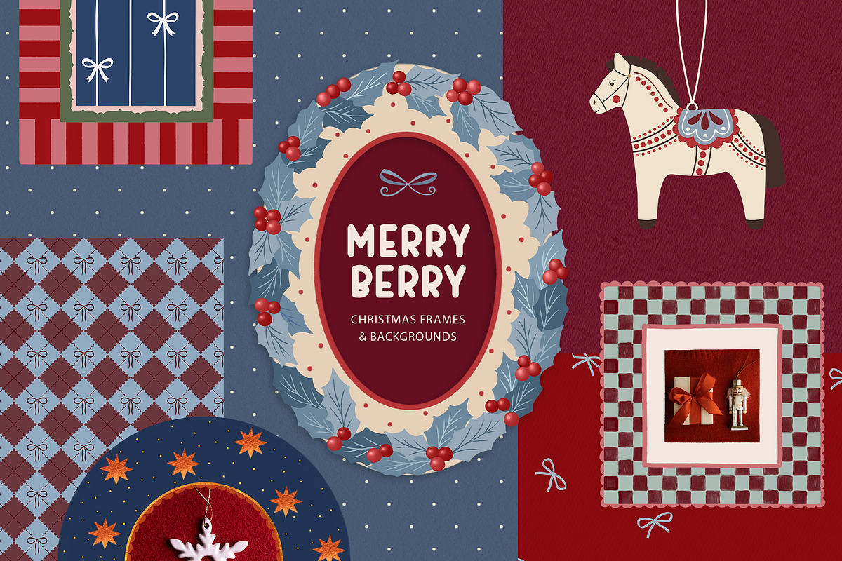 MerryBerry Christmas Frames & Papers, an Object Graphic by alonahaidash (Photo 1 of 15)