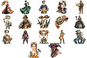 Premium Steampunk Characters PNG, an Illustration by Craft Nest (Thumbnail 2 of 4)