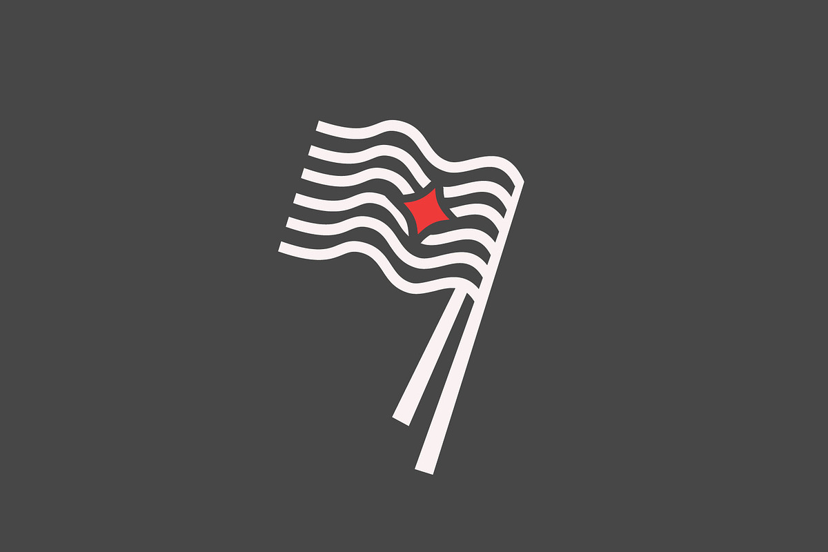 Noodle Ramen Flag creative logo, a Branding & Logo Template by Vinsvectory (Photo 2 of 3)