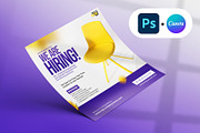 Square Hiring and Vacancy Flyer, a Social Media Template by Vintage Impressions (Thumbnail 2 of 6)
