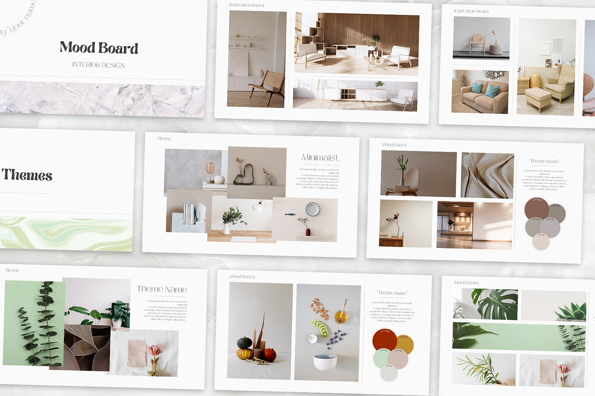 Interior Design Mood Board, a Branding \u0026 Logo Template by PittaFinePrint, image size:1200x800