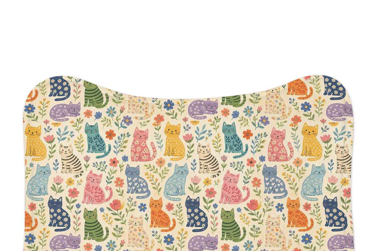 Colorful Cats Seamless Pattern, a Pattern Graphic by elfy creative (Photo 6 of 8)