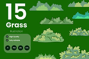 Grass Illustration Pack, an Illustration by baii09 (Thumbnail 1 of 2)