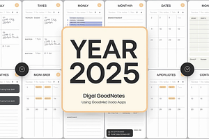 2025 Digital Planner Goodnotes Xodo