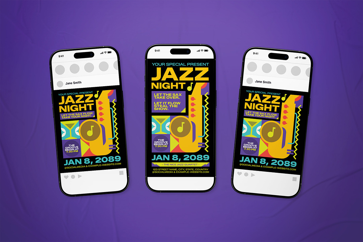 Jazz Night Event Flyer Set, a Flyer Template by The Good Store (Photo 2 of 2)