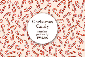 Christmas Candy seamless pattern